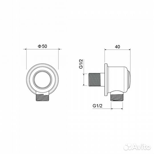 Шланговое aquatek классик полир золото AQ2461PG