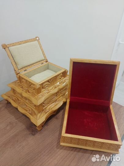 Шкатулка деревянная ручной работы