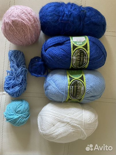 Пряжа для вязания шерсть, мохер