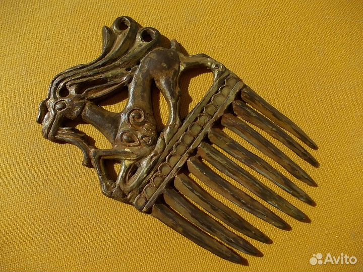 Бородочёс гребешок скифы бронза копия