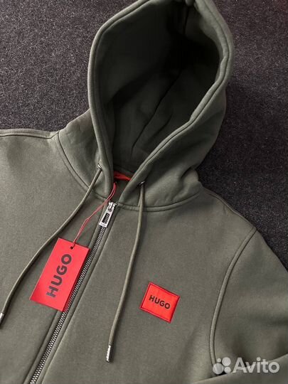 Зип худи Hugo Boss зеленое