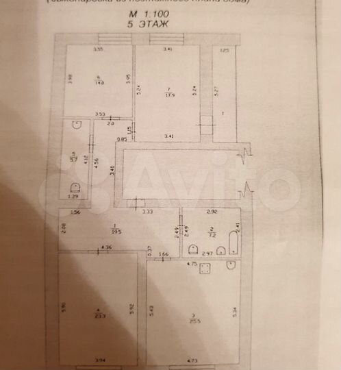 3-к. квартира, 113,1 м², 5/5 эт.