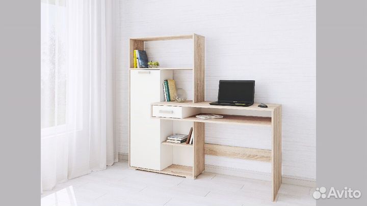 Компьютерный стол Квартет 8 белый