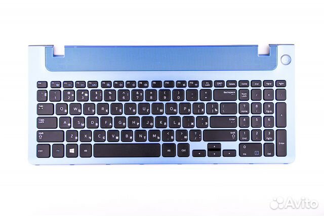 Клавиатура для ноутбука Samsung np350v5c с синей т