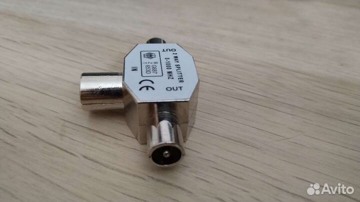 Переходник для кабеля (антенны) тв и интернет