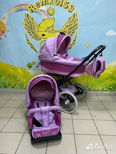 Коляска 2 в 1 riko blanca