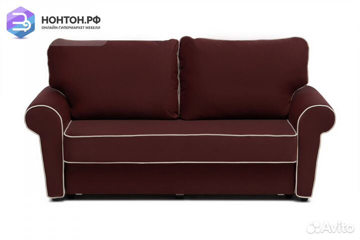 Диван еврокнижка Прованс бордовый