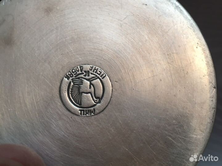 Кофейник мельхиоровый антик