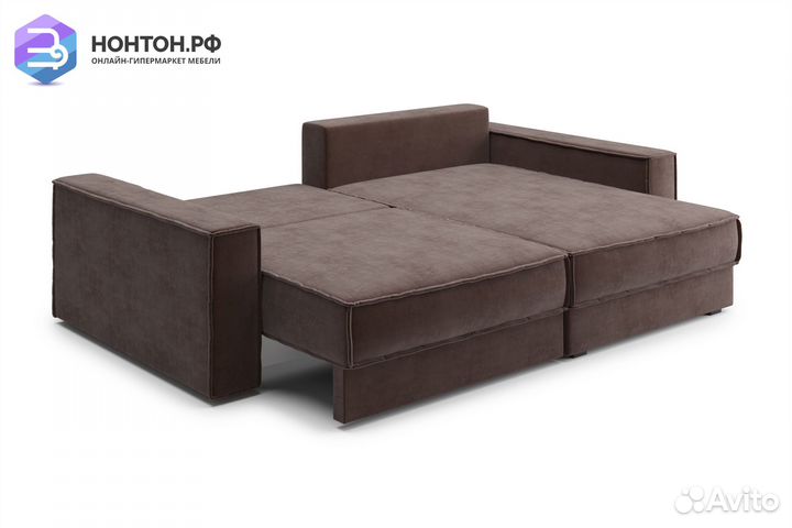 Диван угловой тик-так Сохо коричневый