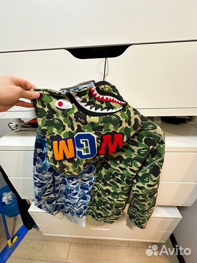 Зип худи bape shark