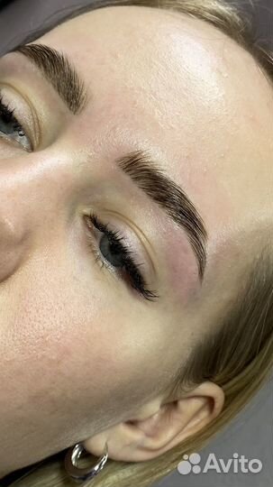 Брови оформление укладка