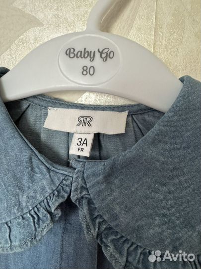 Джинсовая рубашка для девочки La Redoute