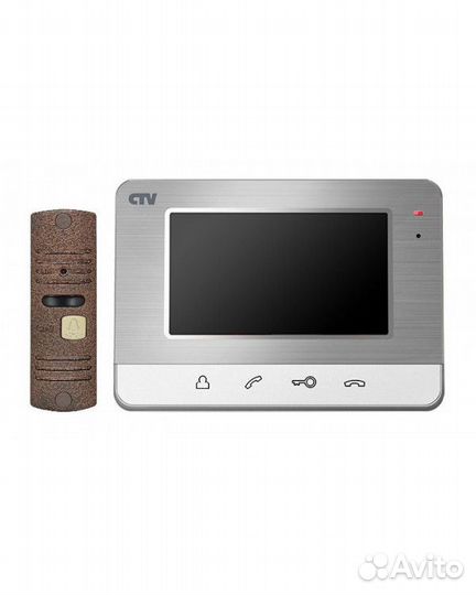 Видеодомофон CTV-DP401 S(серебро) комплект новый