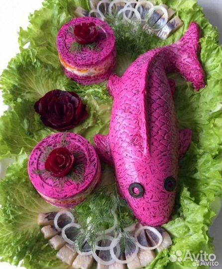 Форма для салата рыба