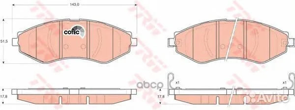 GDB3347 645 22FDB1905 колодки дисковые п Daewoo