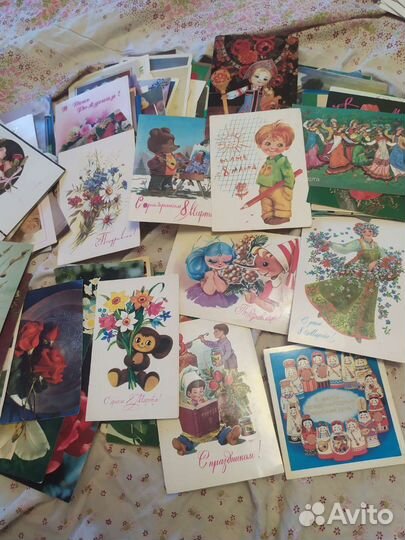 Открытки СССР много