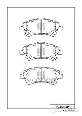 Колодки тормозные диск. с антискрипн.пласт. D22
