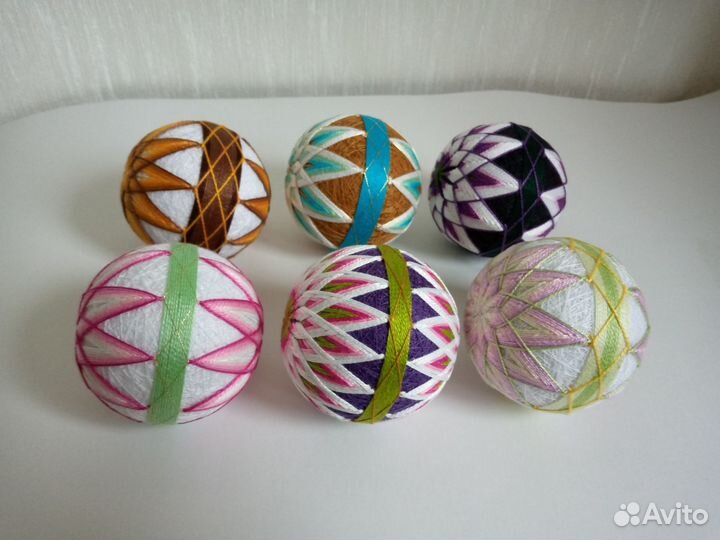 Новые Темари-шары. Текстильные сувениры. Игрушки