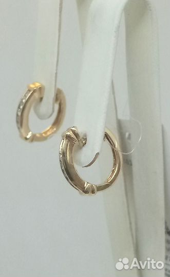 Золотые серьги с бриллиантами