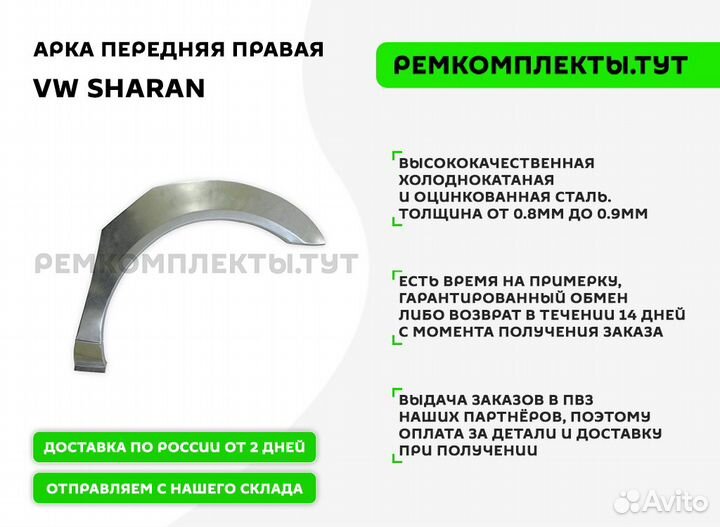 Арка передняя правая VW Sharan