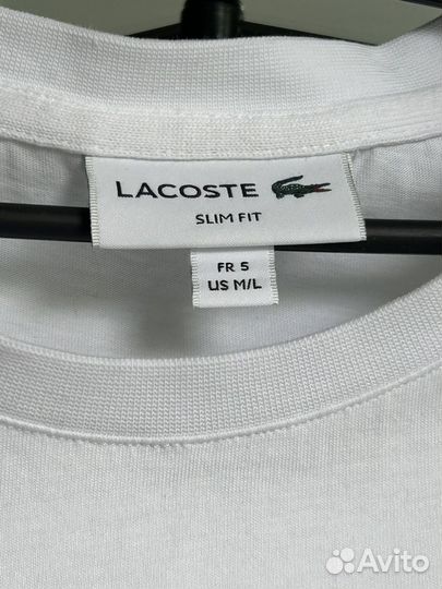 Футболка мужская lacoste оригинал M / L белая