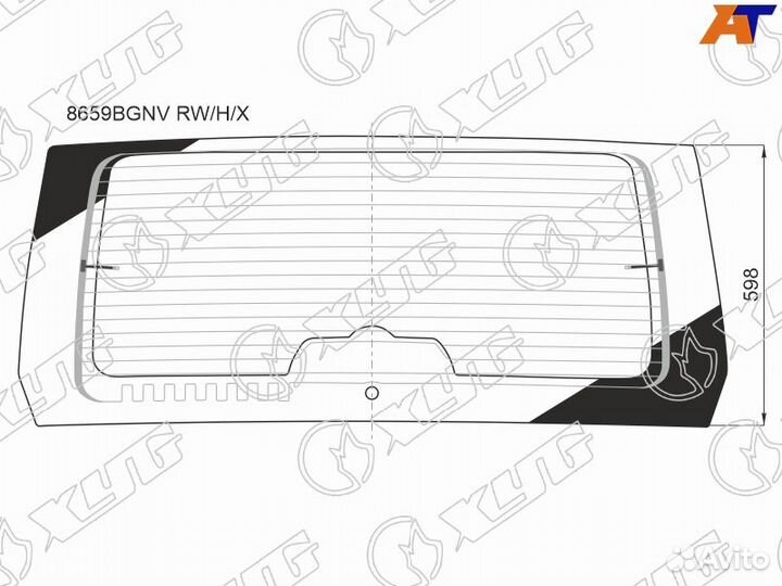 Стекло заднее