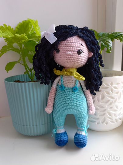 Кукла вязаная ручной работы, игрушки вязаные