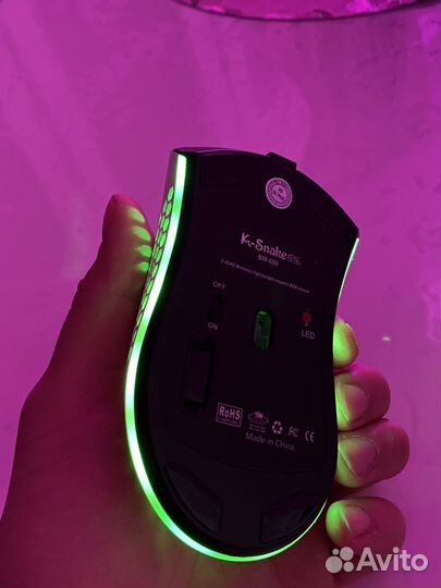 Новая беспроводная мышь K-Snake BM600 (Белая)