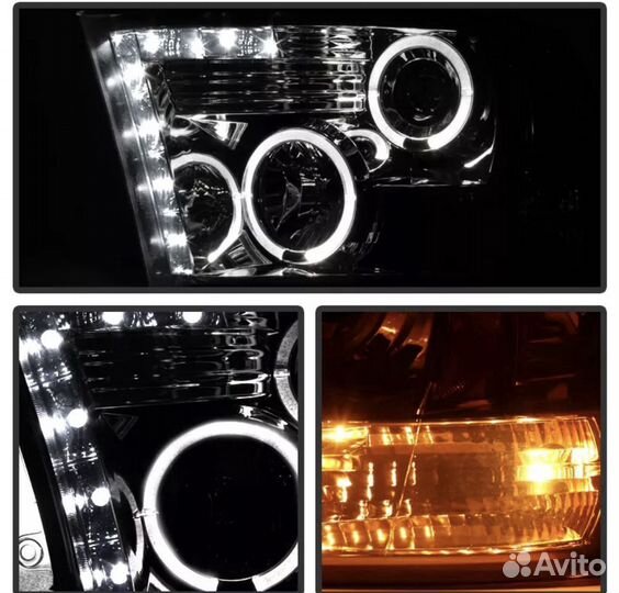 Фары ангельские глазки 09-18 Dodge Ram