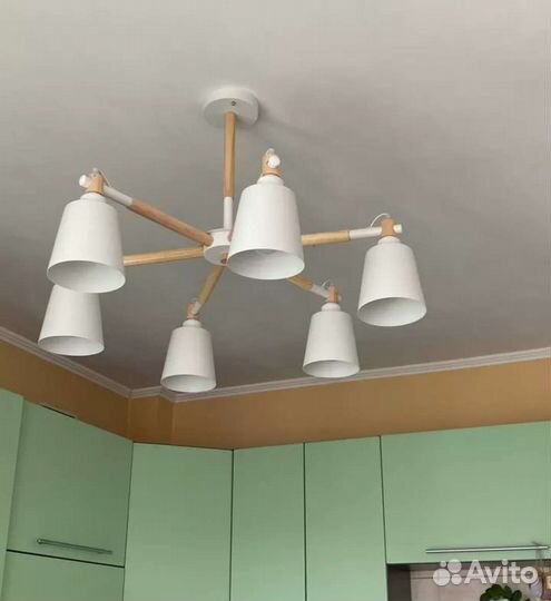 Люстра сканди белая/серая