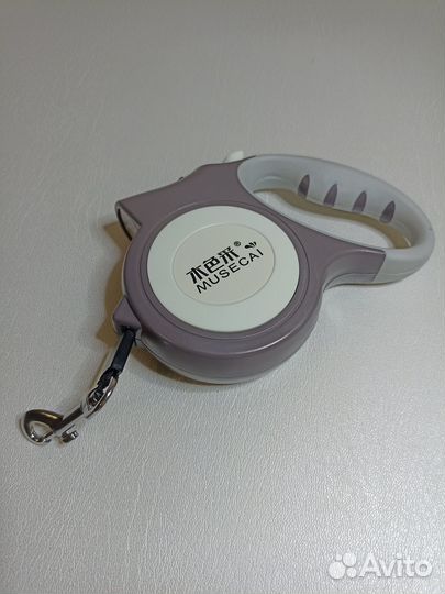 Поводок рулетка для собак с фонариком