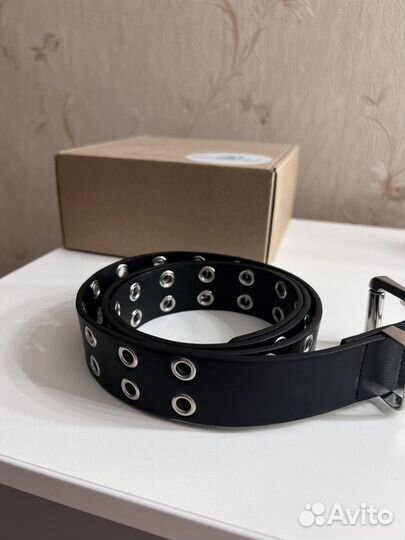 Ремень женский кожаный черный