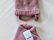 Zara шапка шарф 6-12мес