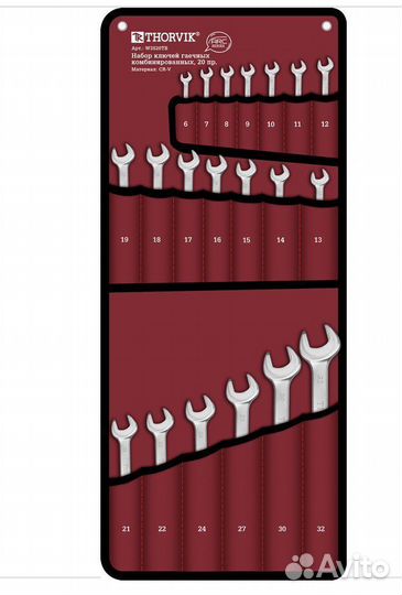 Набор ключей гаечных комб-х серии ARC, 6-32 мм, 20