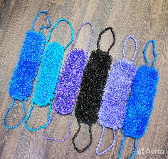 Мочалки ручной вязки