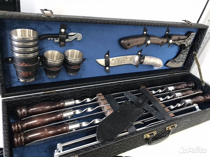 Подарочный набор шампуров в кейсе