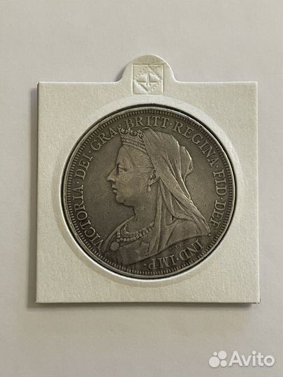 Великобритания 1 крона 1895 г. XF