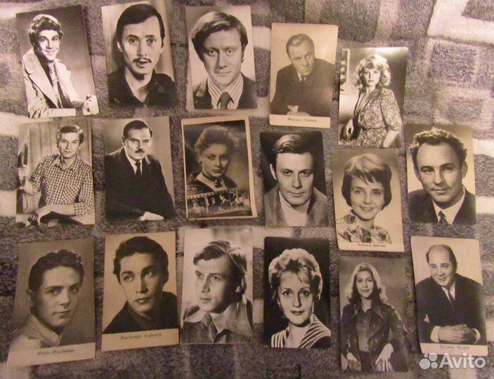 Открытки с фотографиями советских актеров 2