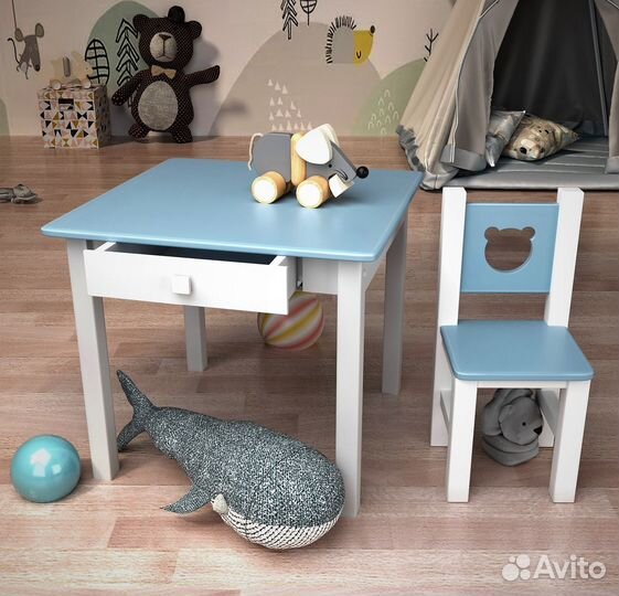 Детский столик и стульчик из массива Берёзы