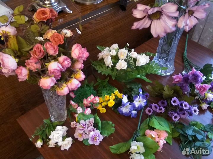 Цветы из ткани для интерьера и творчества