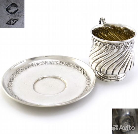 Кофейная пара. Серебро. Франция. Конец 19 века