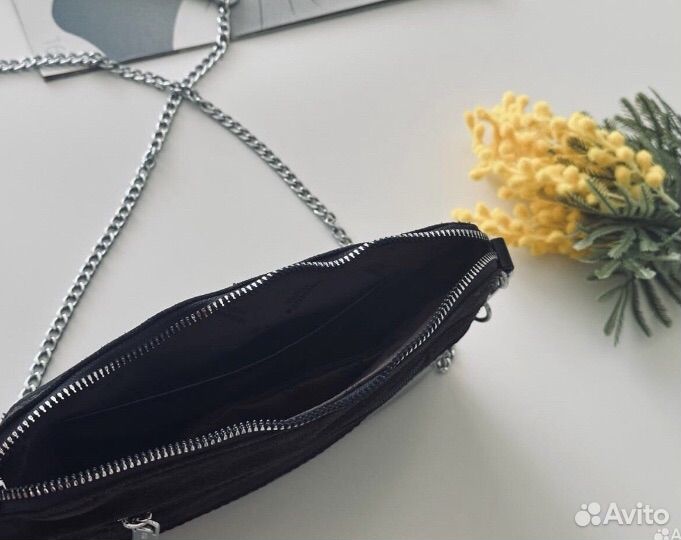 Сумка женская через плечо натуральная замша