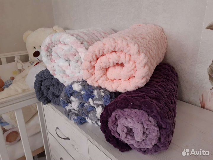 Детский плюшевый плед на выписку