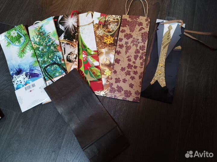 Подарочная коробка для бутылки, пакеты