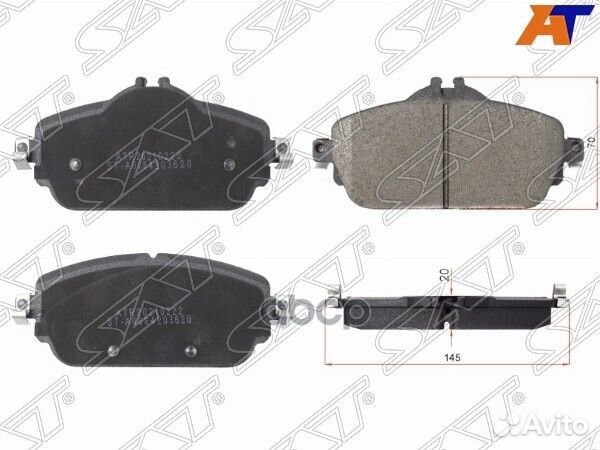 Колодки тормозные перед mercedes C200/W205 13