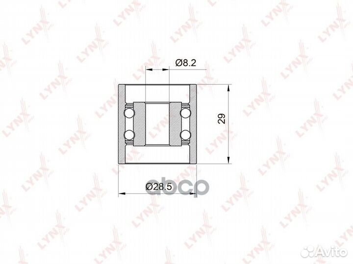 Ролик обводной ремня грм PB3004 lynxauto