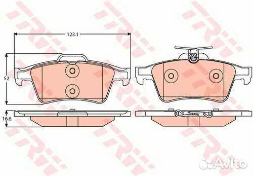 Тормозные колодки задние дисковые Ford