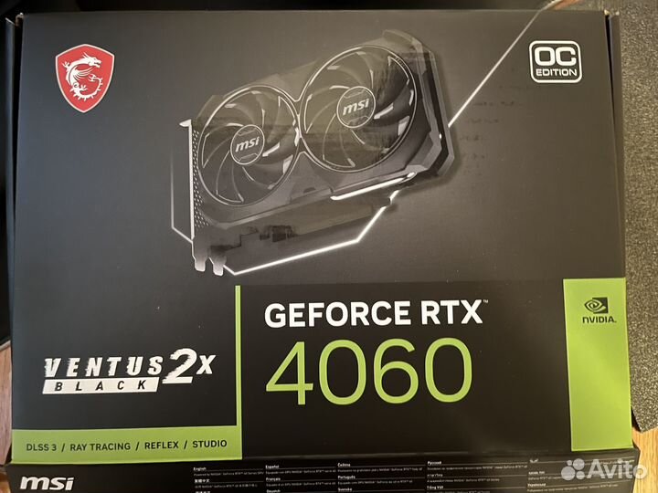 Видеокарта msi rtx 4060 ventus 2x black