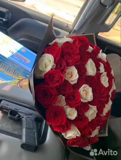101 роза, доставка цветов