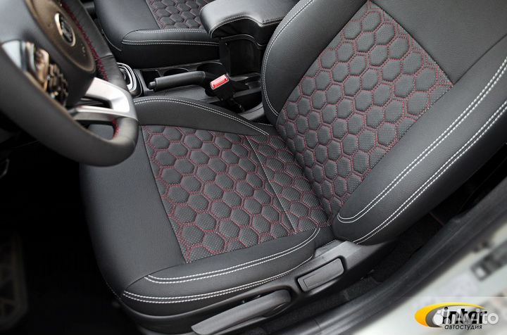 Каркасные авточехлы соты для KIA Rio (4gn)